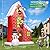 12FT Christmas Inflatable Outdoor Decoration, Huge Christmas Castle with Santa Snowman and Reindeer with Built-in LED Lights, Giant Blow Up House with Chimney for Xmas Decor Lawn, Yard, Party