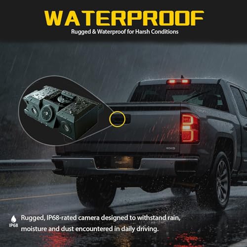 Image of Rear View Backup Camera with Power Tailgate Compatible with 2016-2019 Chevy Silverado GMC Sierra 1500 2500HD 3500HD Replace OE 84062896 23363727
