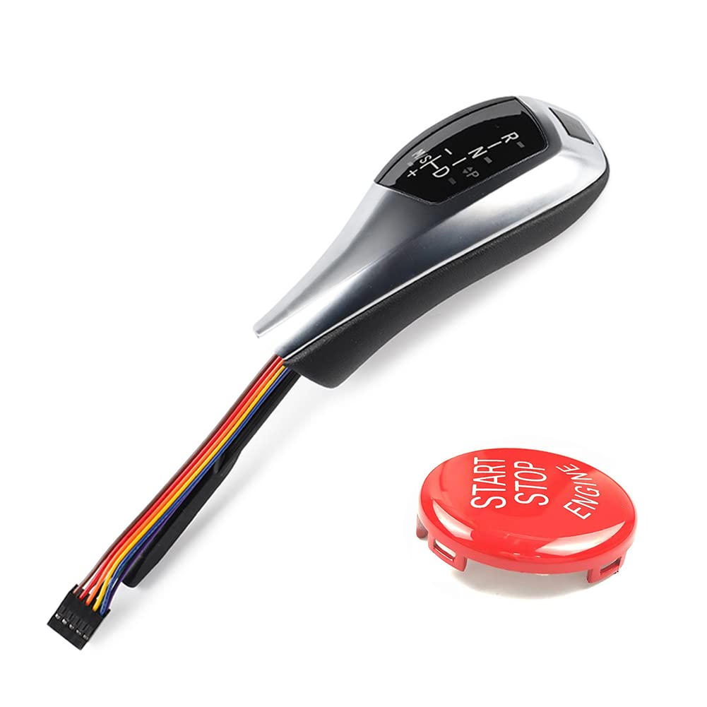 SIKUAI Kit de actualización de pomo de cambio de marchas automático Linterna eléctrico para coche, pomo de cambio automático para Serie 3 E46 E36, Serie 5 E39 E60 E61 Serie 7 E38, Plat