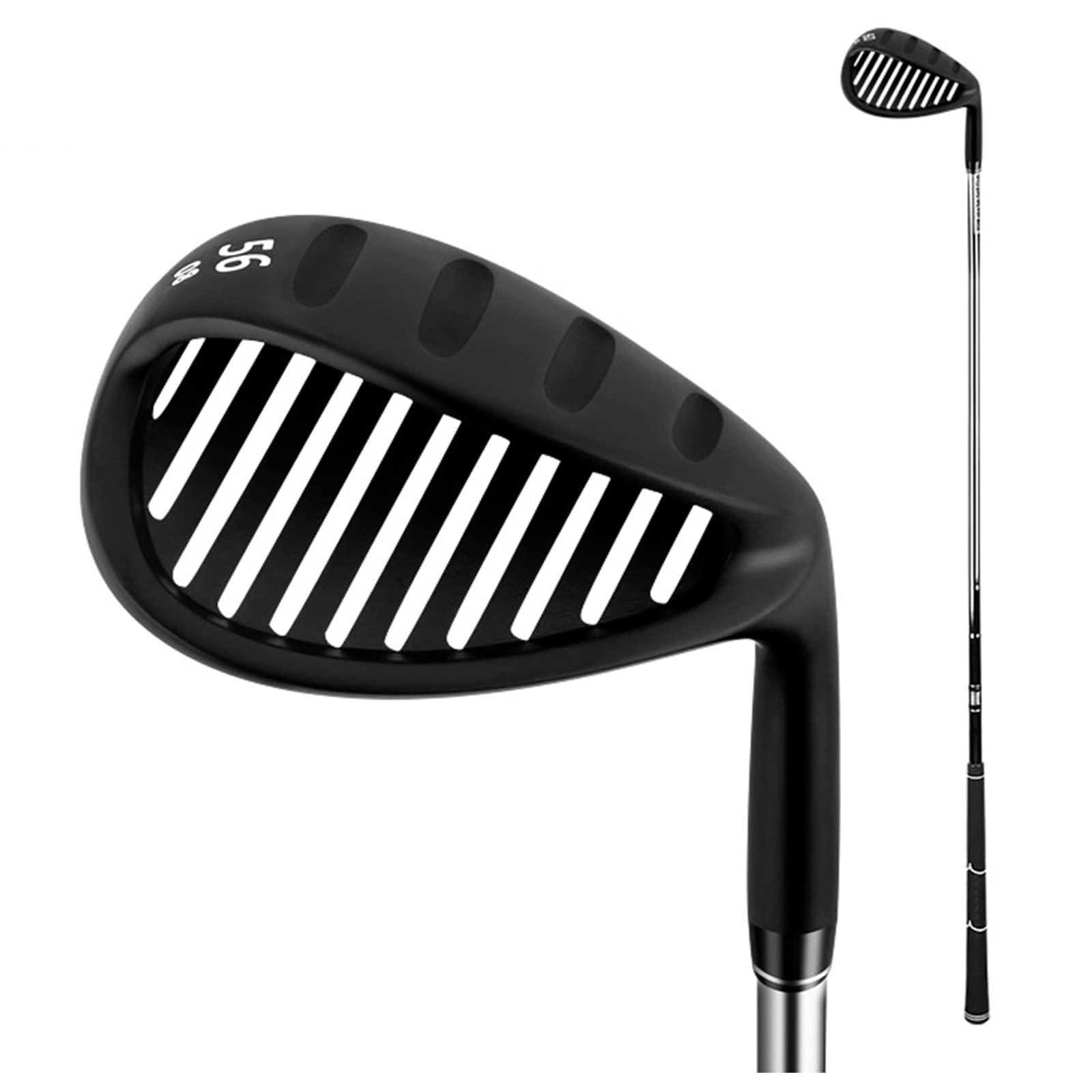 Golfkeile, Herren-Golf für die rechte Hand, 56/60 Grad, Sandstange, Hohle Sandstange, Schlagfläche, Keil, Edelstahl, schwarz, tolles Golfgeschenk