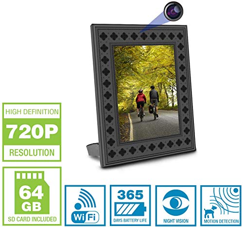 NuCam Yieye WiFi Photo Frame Hidden Spy Camera for Home/Office Security & Pet/Kid