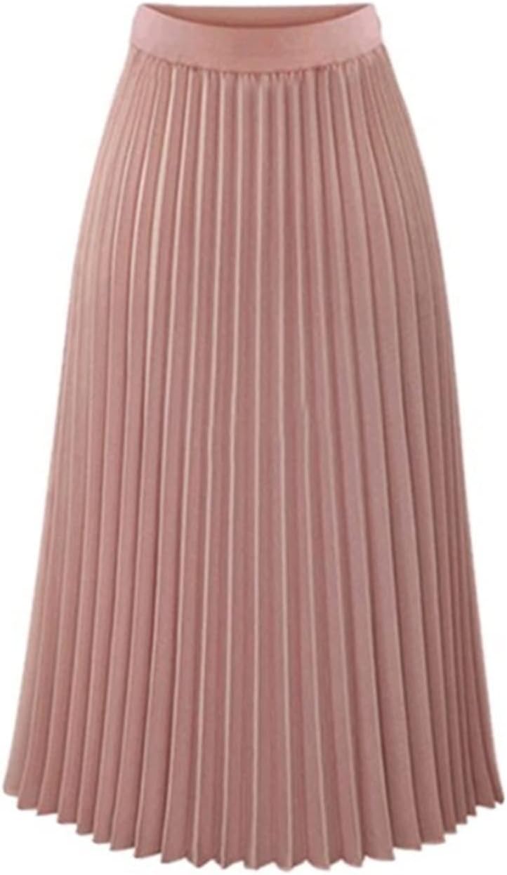 Long Skirt Pleated Skirt Womens Summer High Waist Pleated Tutu Elegant Chiffon Skirt Femme Black White Ladies Midi Skirt