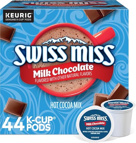 Swiss Miss Milk Chocolate Hot Cocoa, Single-Serve Keurig K-Cup Pods, Hot Chocolate, 44 Count