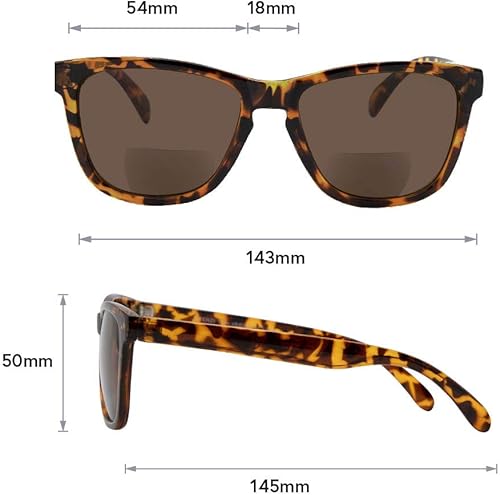 Miniatura 10 de VITENZI Gafas de sol bifocales para hombres y mujeres, gafas de lectura retro tintadas con lectores - Turín, M