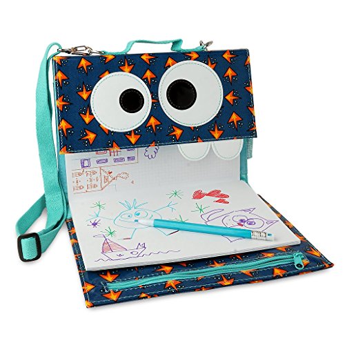 Les Skewies - Krabbel, de mobiele tekenstudio met schouderriem, zakje, activiteitenboek en potlood - Patroon Kometen