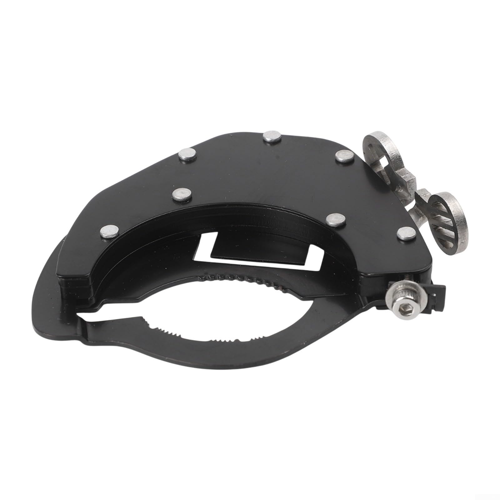 Clip per acceleratore meccanico per moto con cruise control per tubo acceleratore e comando acceleratore, in acciaio inox con bulloni di sicurezza (fondo in basso)