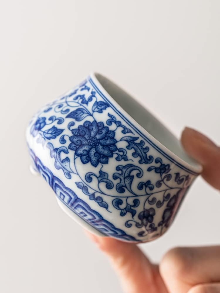 XIALON 3.2inch Tea Leak Blue White Porcelain Tea Filter Household Kung Fu Tea Strainer