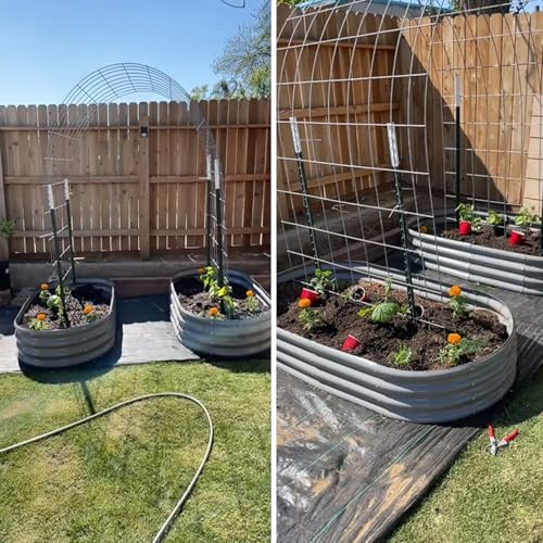 2 Pack 6x3x1ft Raised Garden Bed, 12" Tall Galvanized Metal Raised Beds for Gardening, Rust Resistant Elevated Garden Bed, Planters Box Kit for Outdoor Plants Vegetables Flowers Herbs Tomatoes, Grey by Tramull - Image 2