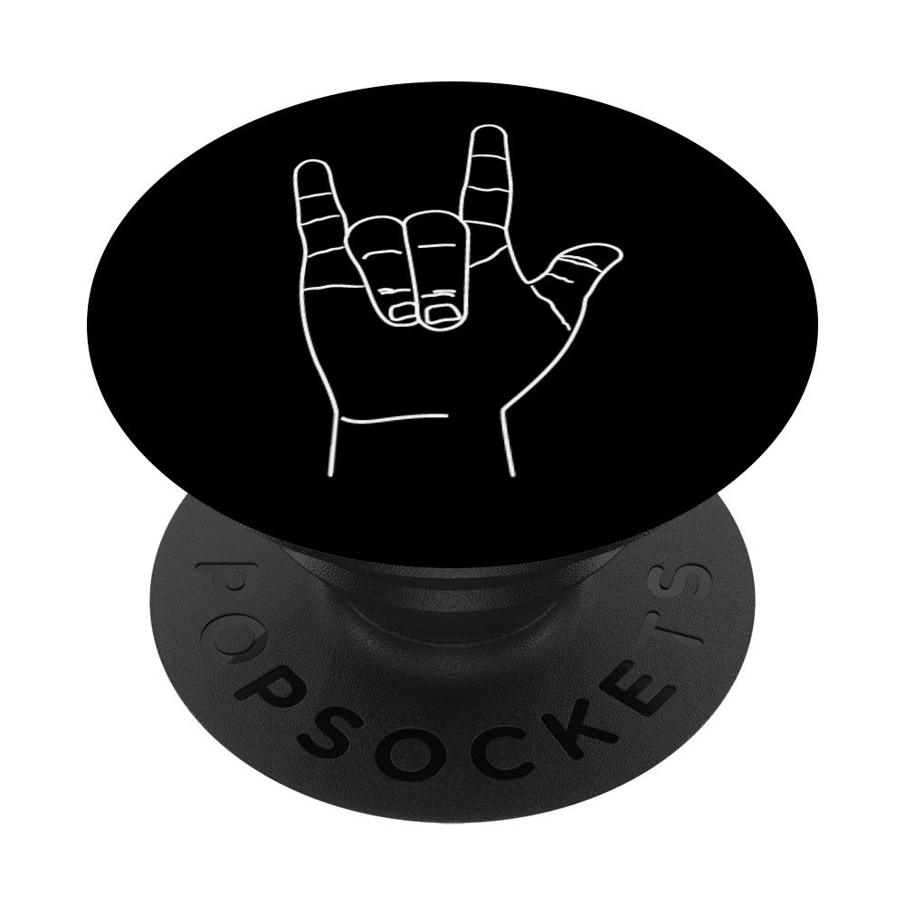 ILY I Love You ASL Sign Language PopSockets PopGrip: Swappable Grip for Phones & Tablets