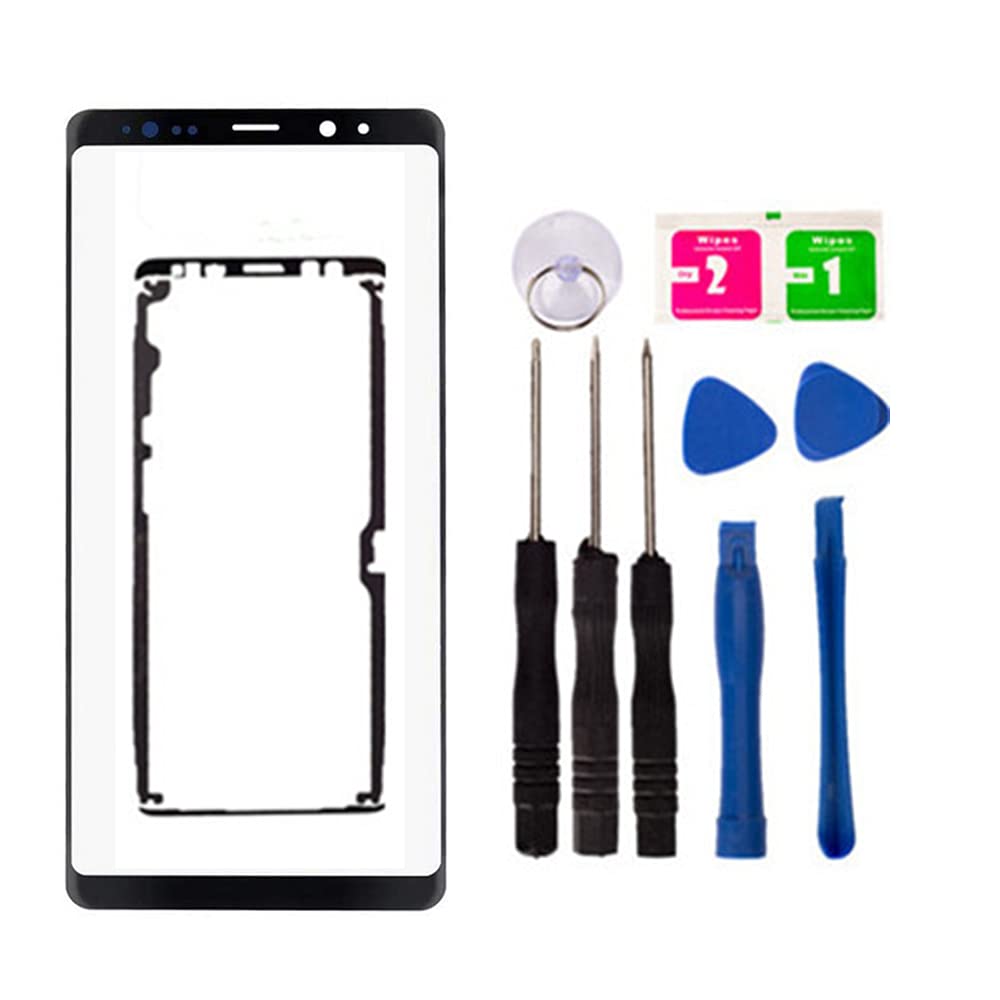 BAIGE Replacement Repair Front Outer Glass Lens Cover Screen for Samsung Galaxy Note 9 -N960U1 6.4" Parts Tape Tool (No LCD Touch ＆ Digitizer)