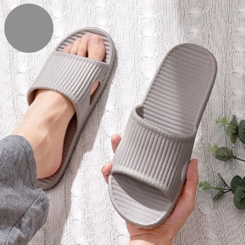 Shower Sandals Shower Slippers Non-Slip Indoor & Outdoor Floor Sandals Soft Foams Bath Shoes Unisex EU 40-41 Grey