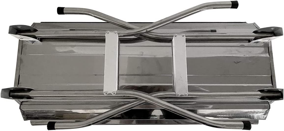 JIUYUEYA Barbacoa de carbón Grande con asa de Transporte - Parrilla Plegable de Acero Inoxidable for Barbacoa, Patio Exterior, jardín,calefacción, ahumador,para cocinar,Comer, Asar a la Parrilla