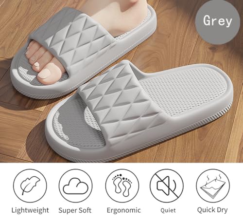 Cloud Slides for Women and Men - No smelly feet,Soft, Comfy, Relax Cloud Slippers, Thick Sole, Non-slip Pillow Slippers, Easy to Clean, Shower, Indoor and Outdoor Pillow Slides2