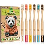 paeyaer New Kids Bamboo Toothbrushes - 6 Pack, Organic Soft Bristle Toothbrush for Kids, Biodegradable Children's Toothbrushes (Toddler...