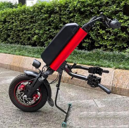 Wheelchair Electric Drive Head Upgrading Manual to Electric Wheelchair,Electric Handcycle Wheelchair Attachment Traction Device(A5)