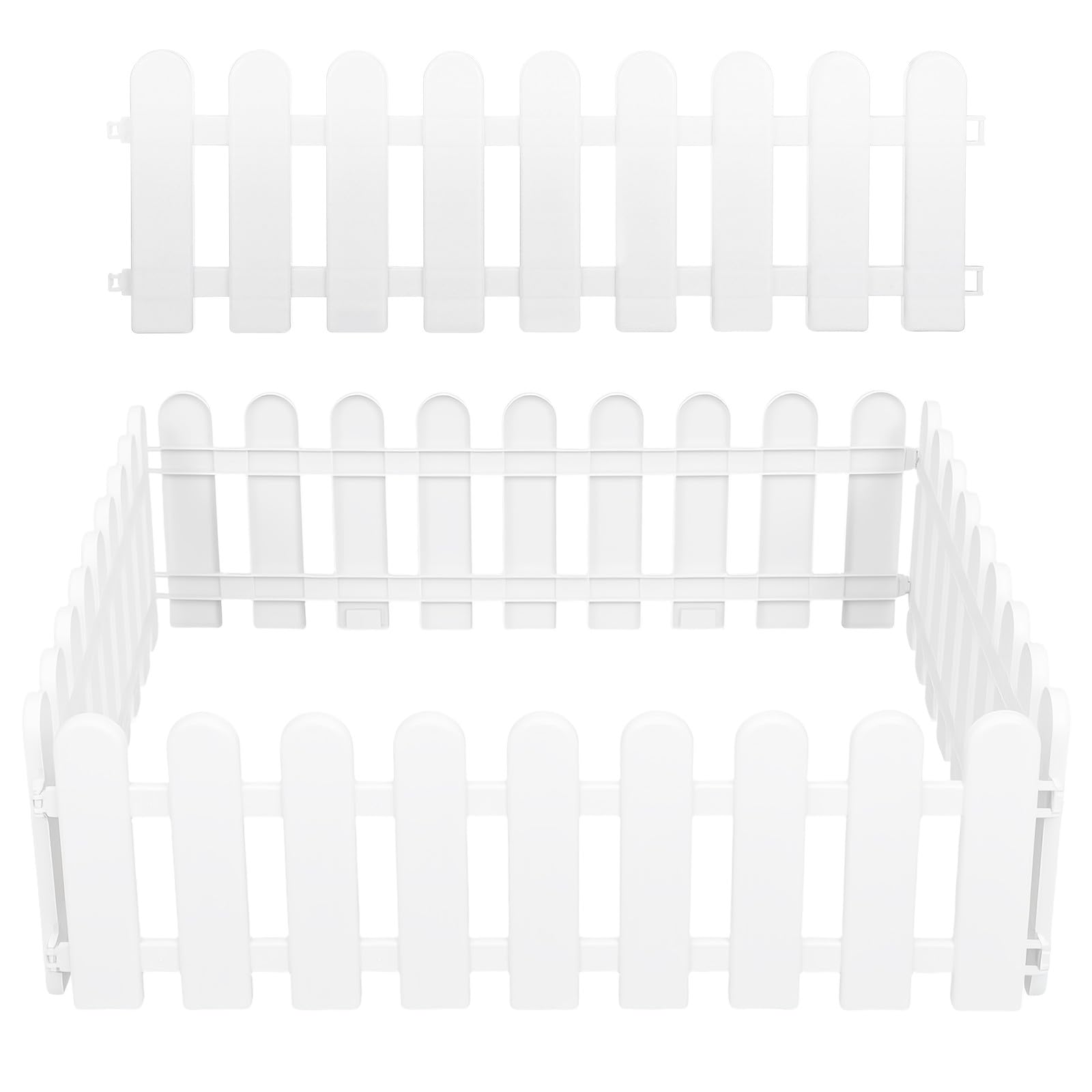 Barrière amovible blanche minkissy bordure plastique pour clôture décorative de jardin extérieur