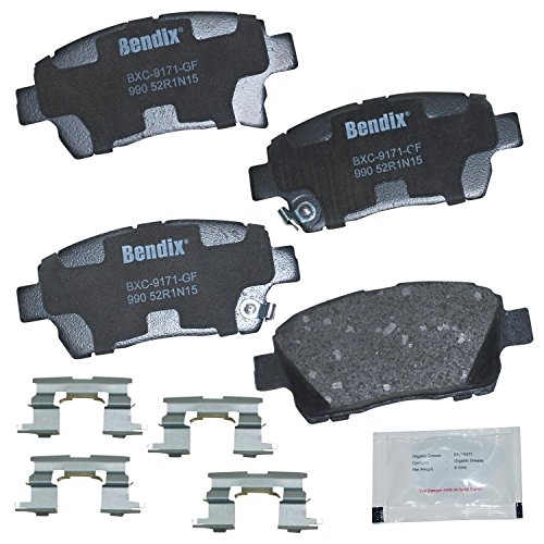 Bendix Priority1 CFC990 Ceramic Front Brake Pads for Scion iQ 2015-2013, xA 2004, xB 2004, Toyota Echo 2005-2003, MR2 Spyder 2006-2002, Prius 2009-2003