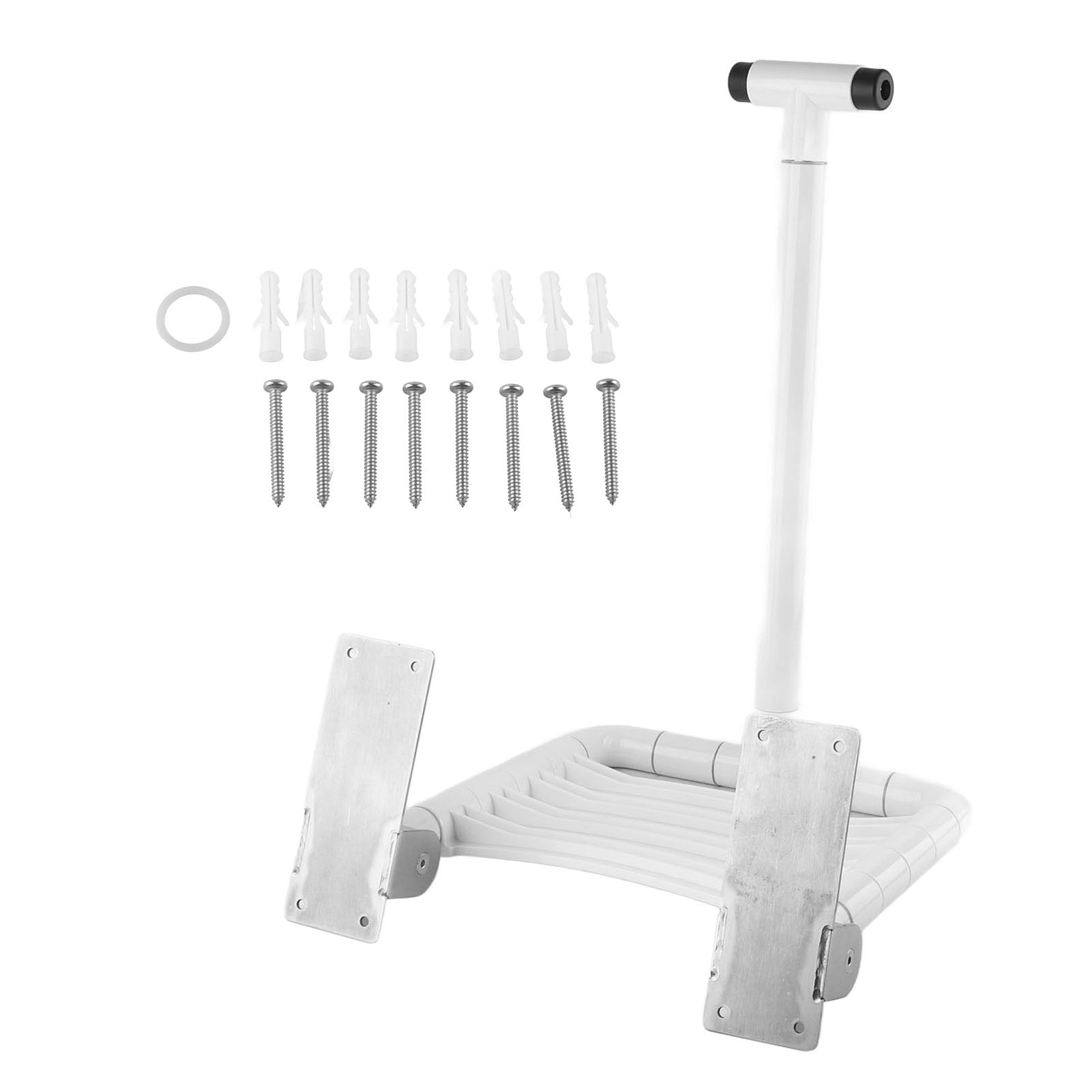 Garosa Asiento De Ducha Plegable Montado En La Pared con Superficie Antideslizante Y Banqueta De Acero Inoxidable Y Taburete Ducha Plegable Asiento Plegable Taburete del Baño