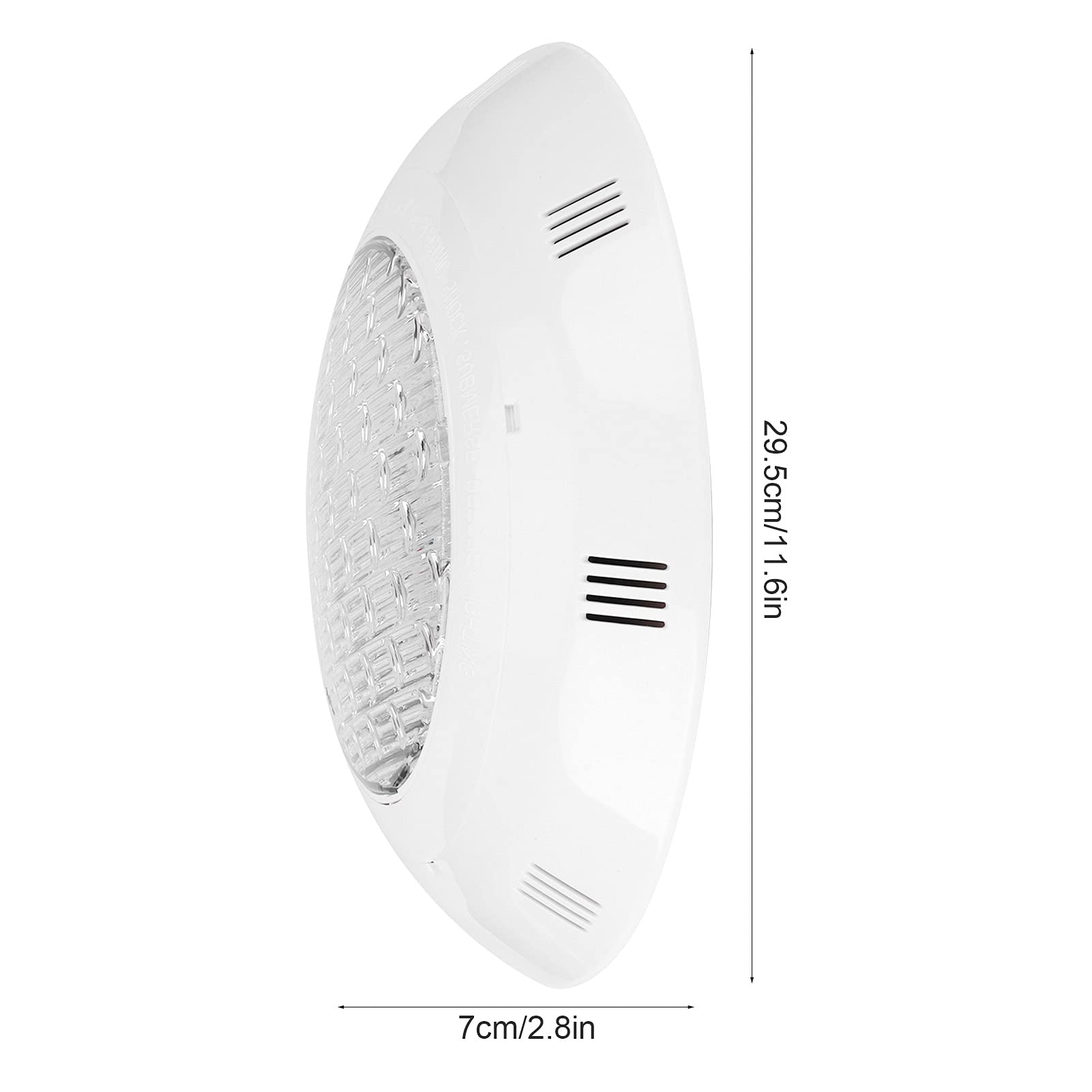LED-Schwimmbadleuchte, LED-Unterwasser-Poolbeleuchtung, wasserdichte, an der Wand montierte Unterwasser-Warmlampe, für Pools, Teiche, Brunnen, Stufen (12W)