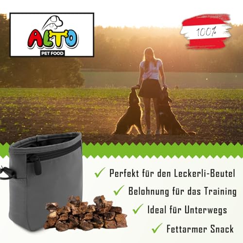 ALTO - Premium Trainingsleckerli für Hunde - getrocknete Rinderlunge Würfel klein 200g - Natürliches Hundeleckerli getreidefrei - für Hundetraining, Leckerlitasche für Hunde, Welpen Leckerlies