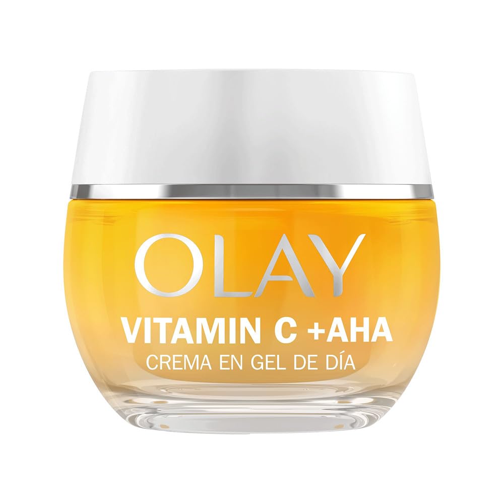Olay Vitamin C +AHA Crema Facial De Día. Gel Hidratante, Iluminador y Antimanchas Con Vitamina C, AHA, Niacinamida Antiedad y Vitamina E. Unifica E Hidrata. No Graso, No Pegajoso. 50ml en oferta en Amazon