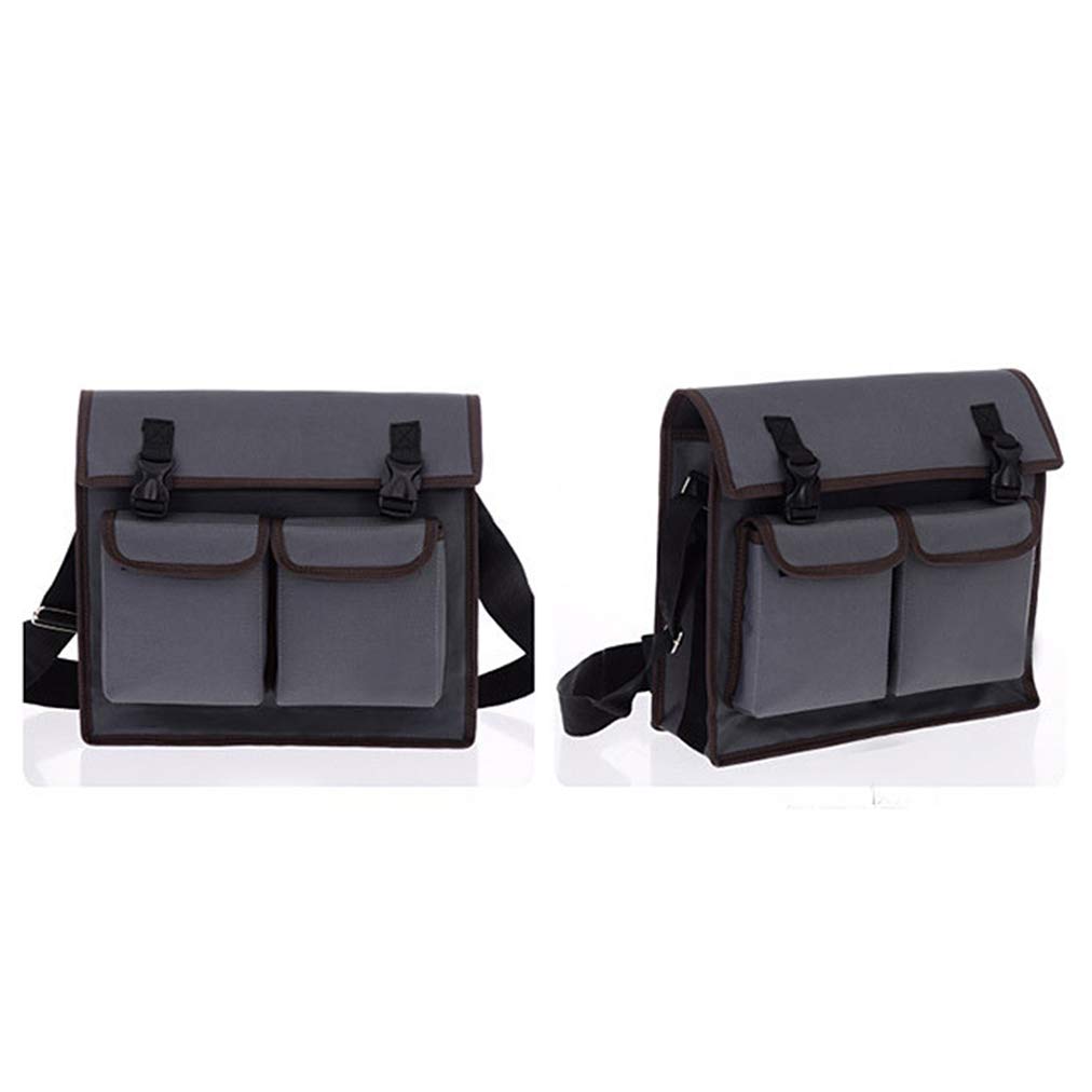 Multifunctional Tool Storage Bag One Shoulder Thickened Hardware Electrician Bag Canvas Bag Black Gray