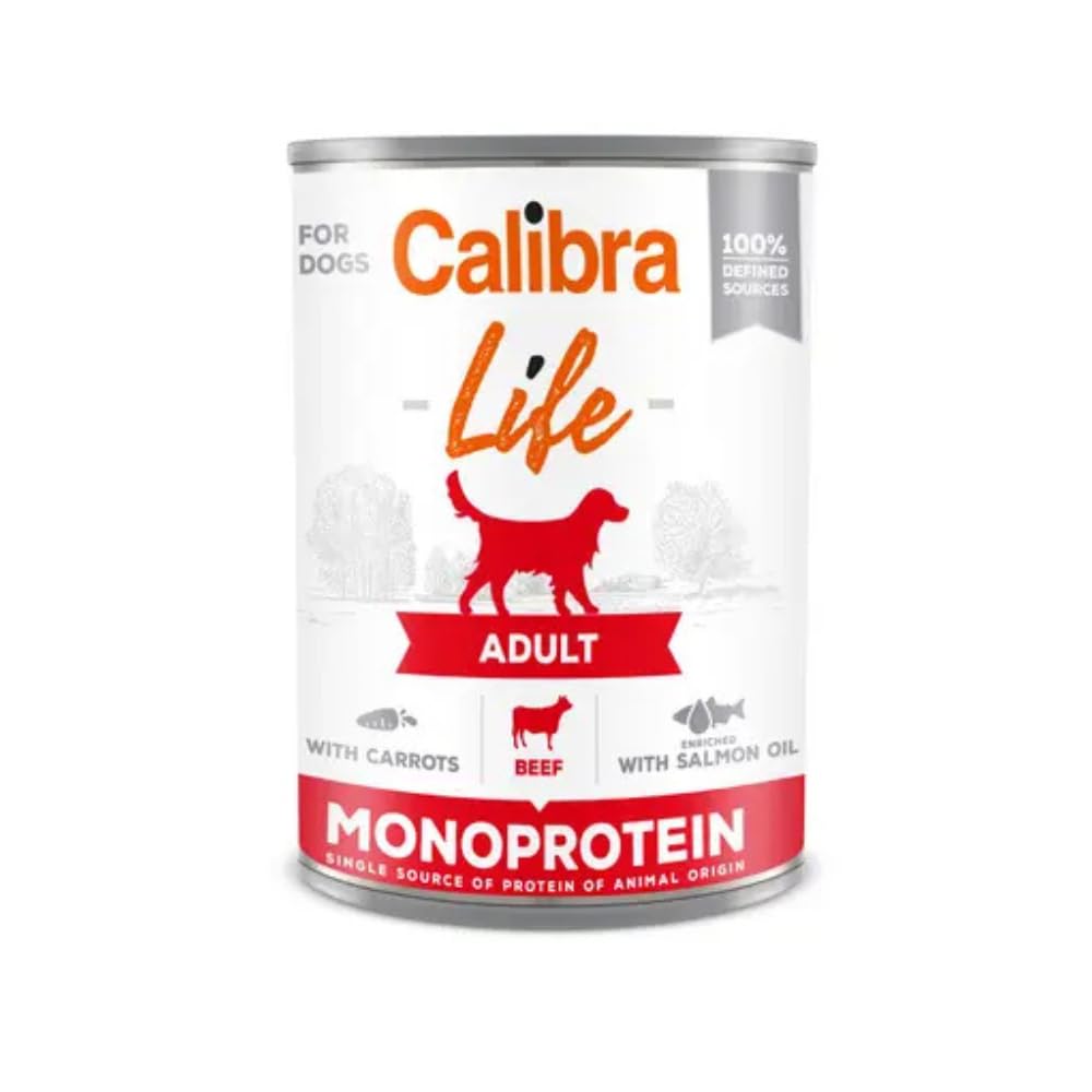 CALIBRA Dog Life LATA Adult TERNERA CON ZANAHORÍAS 6X400GR