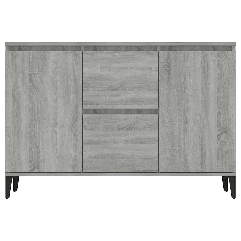 vidaXL Tv-meubels 2 st 80x35x36,5 cm bewerkt hout betongrijs
