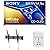 SONY K55XR80M2 55 Inch Bravia 8 QD-OLED 4K HDR Google TV with a Walts TILT-MOUNT-43-90 Large/XL Tilt Mount for 43"-98" TVs and Amber Protection 3-Outlet-Surge Surge Protector (2025)