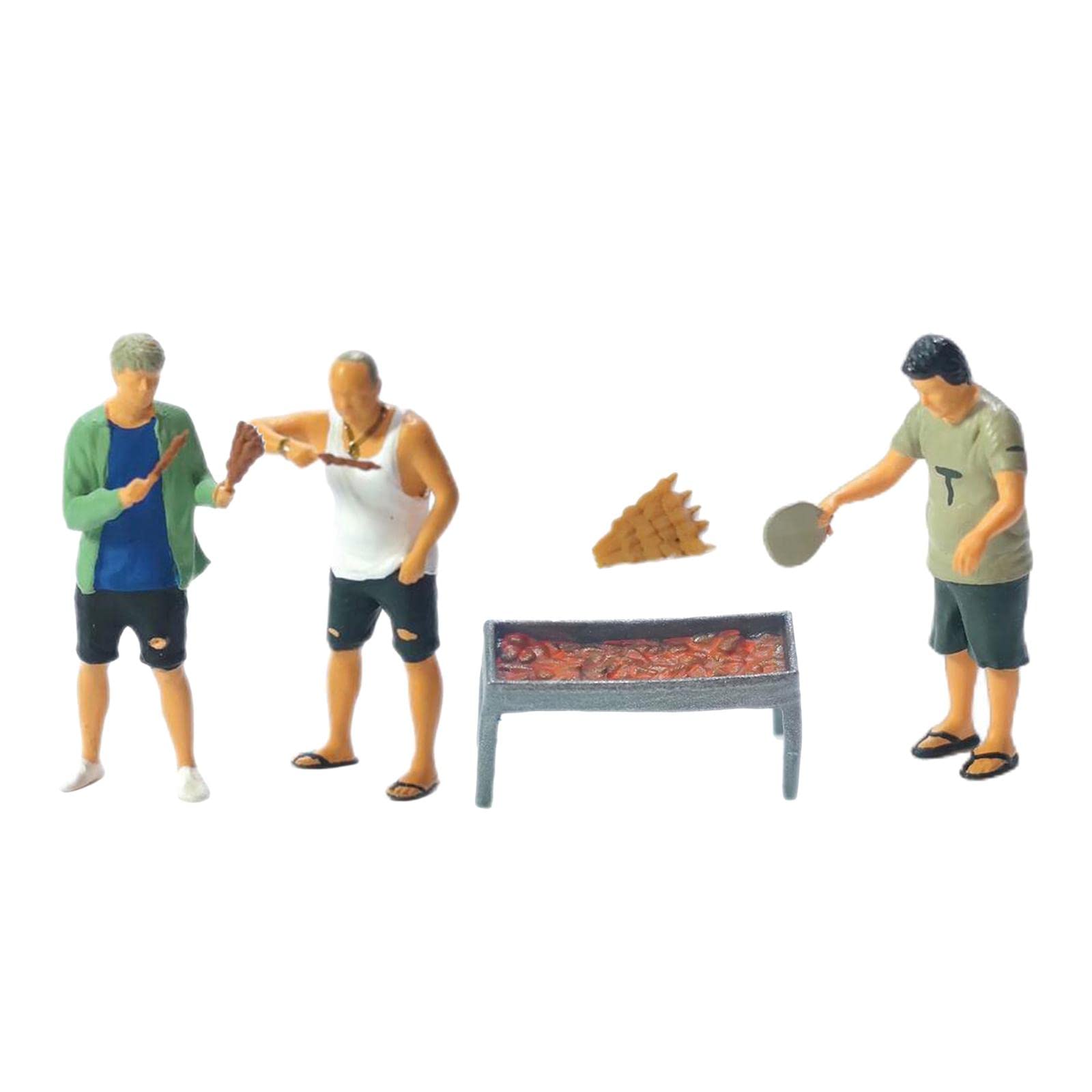 Amazon | 5 個 1/64 バーベキュー人物フィギュアセット樹脂置物