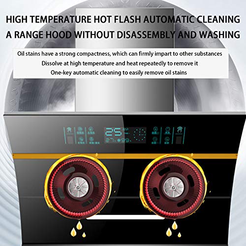 SXYY-Campana-Extractora-Decorativa-25m-Min-Negra-Campana-Extractora-De-90-Cm-para-Cocinas-Domesticas-Tapa-De-Apertura-Automatica-para-Fumar-58-Decibelios-Bajos-Limpieza-Automatica-con-Una-Tecla