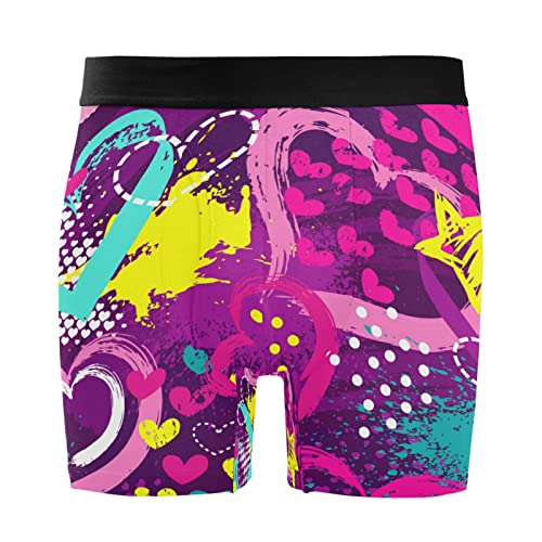 Bóxer para hombre Vnurnrn con estampado de corazón y estrella en pack de 2 calzoncillos