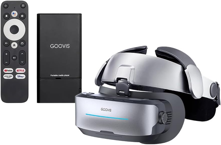 Goovis G3 Max 5K OLED 3D Cinematic HMD with Controller for Xbox, Switch, PlayStation, Compatible with Smartphone, Tablet, PC, Black