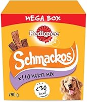 Pedigree Schmackos Mega Pack - Dog Treat Multipack with Beef, Lamb and Poultry Flavours, 110 Strips, 790 g
