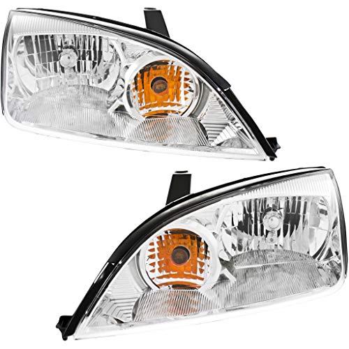 For Ford Focus Headlight Assembly 2005-2007 Pair Driver and Passenger Side Type CAPA Certified FO2502210 + FO2503210
