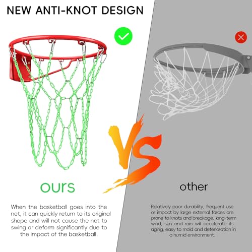Image of Basketball Net Heavy Duty Replacement,Carbon Steel Chain Basketball net