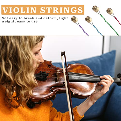 8 Pcs Violin Strings Full Set (G-D-A-E) 4/4 Violin Universal String Steel Core Nickel-Silver Wound String For 4/4 3/4 1/2 1/4 Violin #TOP3