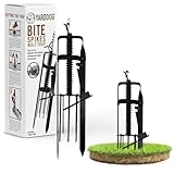YARDDOG Bite Spikes Plunger Style Mole Trap – Commercial Grade Durable Steel Mole Trap for Lawns, Easy-to-Use Quick Capture Gopher Trap, Effective Plunger Style Mole Killer for Gardens, Black