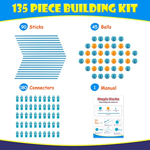 Kids Fort Building Kit, 135 PCS Indoor/Outdoor Play Fort Toys for Age 5,6,7,8,9,10,11,12 Years Old Boys & Girls, STEM… - Image 6