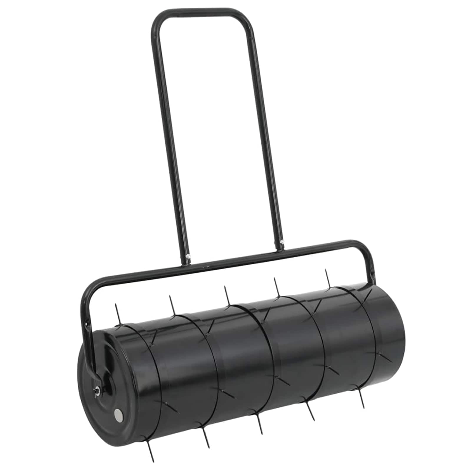 vidaXL Garten Rasenwalze mit Aerator Klammern Ø 30 x 90 cm Stahl, Garten und Terrasse, modernes Design für Rasenpflege, Bodenbelüftung, Werkzeuge für die Landschaftsgestaltung