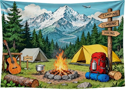 Fondo de Camping 7x5FT para Fotografía en Exterior miniatura 7