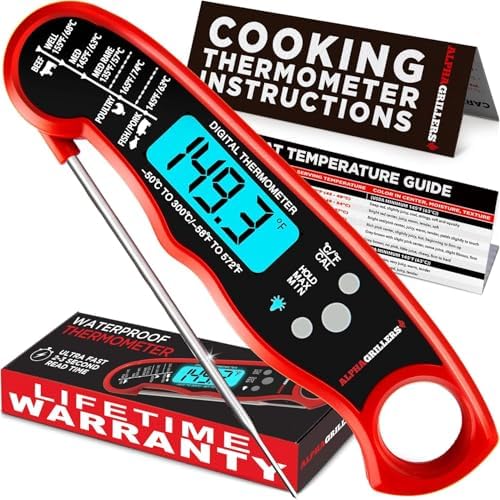 Alpha Grillers Meat Thermometer Digital – Instant Read Food Therm...