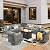 ovios 11 Piece Outdoor Patio Furniture Set with Fire Pit Table,Conversation Sectional Wicker Couch with Swivel Chairs,Modern Outside Sofa for Balcony Backyard (Dark Grey)