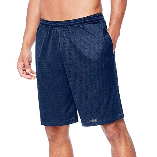 Hanes Sport Men's Mesh Pocket Shorts Navy