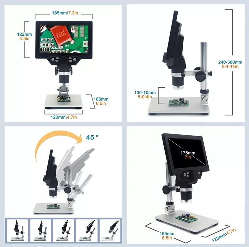 Microscopio digital de laboratorio para reparar circuitos electrónicos y examinar muestras 3