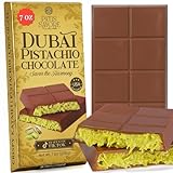 Dubai Chocolate Bar - Premium Pistachio, Belgian Chocolate and Crispy Kataifi Layers | Luxury Chocolate Gift | 7oz Gourmet Treat
