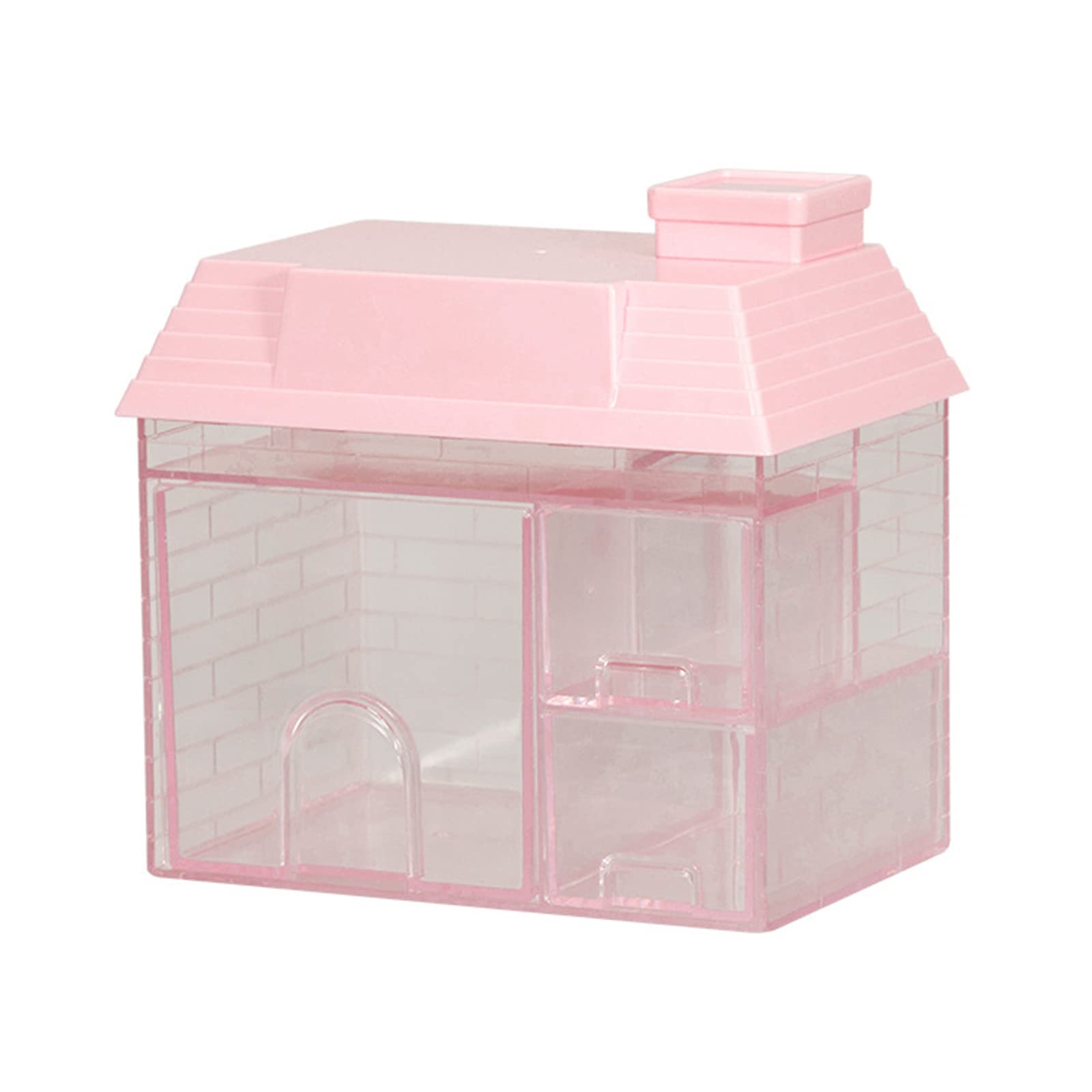 Yhplxyuus Clear Square House Storage Box Multifunction Organize Party Decoration for School Dormitory Stationery Stationery Storage Box