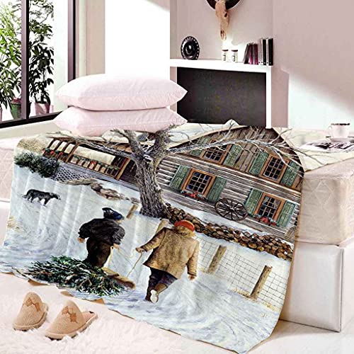 Couverture flanelle microfibre douce plaid canapé lit Noël 150x200 - 3
