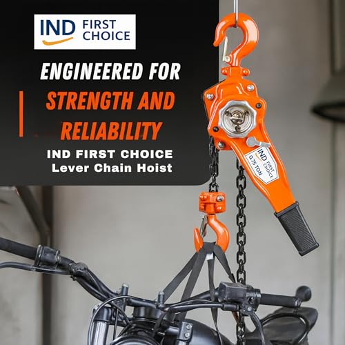 Image of IND Ratchet Lever Hoist /Manual Hand Chain Hoist - 0.75 Ton (750 kg) Load Capacity, 1.5 Meter Lift, 6 mm G80 Chain, Heavy-Duty Industrial Hoist.