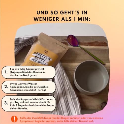 People who Kaer Morosche Karottensuppe 200g, hohe Ergiebigkeit Dank Pulver-Form, Präbiotika Mittel zur Unterstützung bei Durchfall & Magenproblemen, Karottenpulver mit Karottentrester, für Hunde